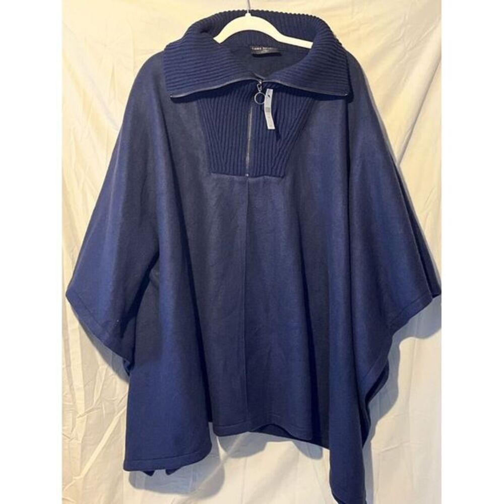 Lane Bryant 1/4 Zip Panco Sweater New With Tags Great Navy Color